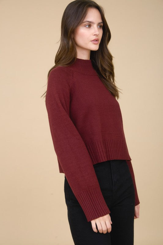 Warm Whispers Burgundy Sweater