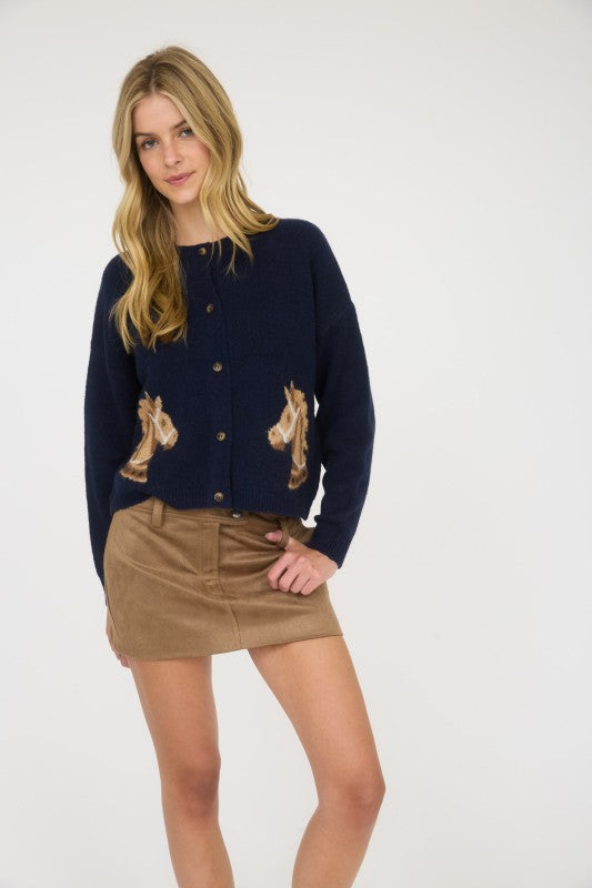 Running for the Win Navy Cardigan