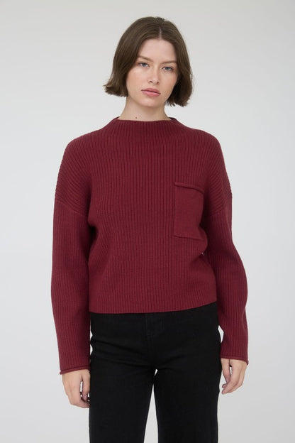 Owning The Room Burgundy Sweater