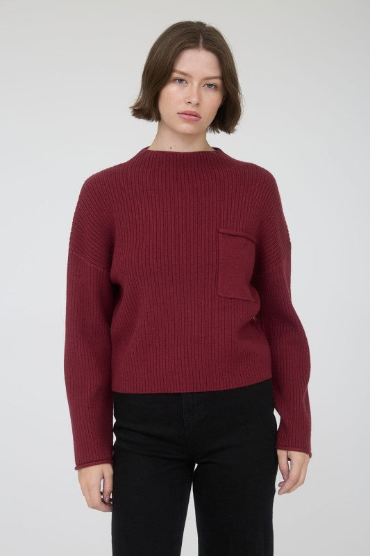 Owning The Room Burgundy Sweater