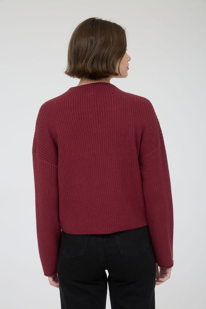 Owning The Room Burgundy Sweater