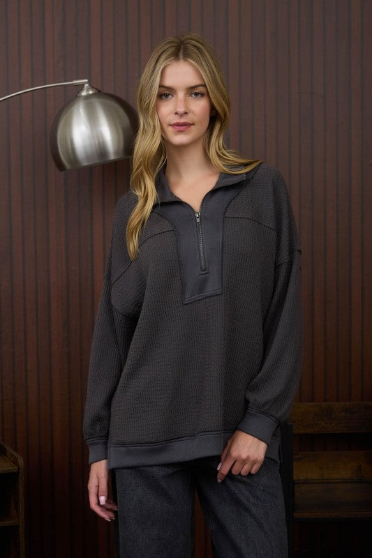 Softly Spoken Charcoal Top