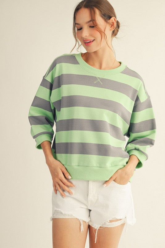 Stay in Line Mint Top