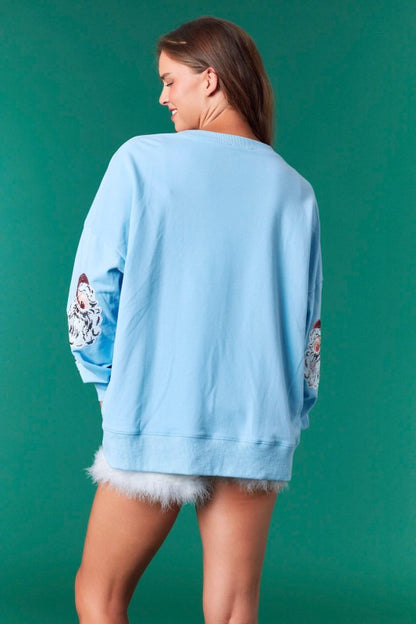 Off To The North Pole Blue Sweatshirt