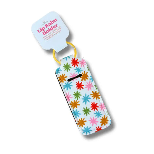 Lip Balm/Lipstick Rainbow Stars Keychain Holder