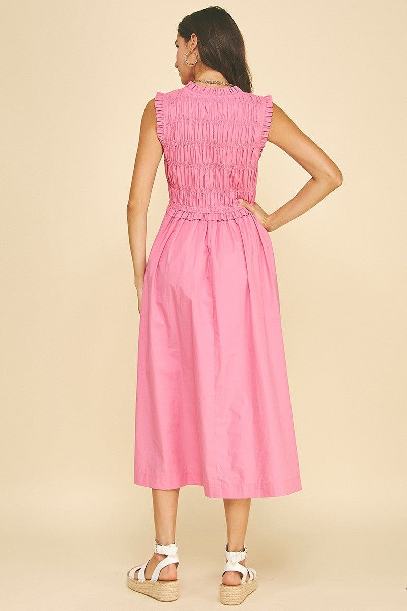 Moment of Truth Pink Midi Dress