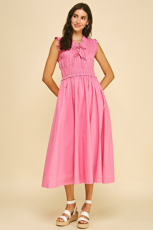 Moment of Truth Pink Midi Dress