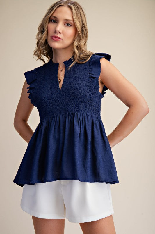 Fair Enough Navy Top