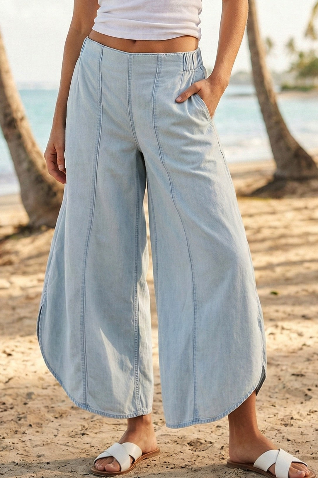 Anywhere You Go Light Denim Pants