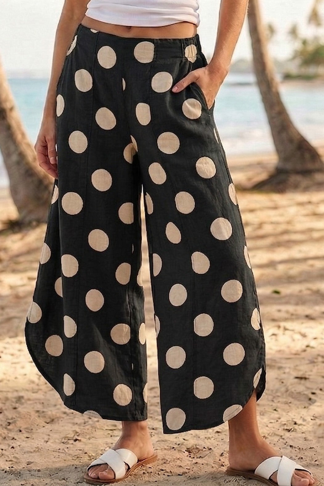 Anywhere You Go Black/Ivory Pants
