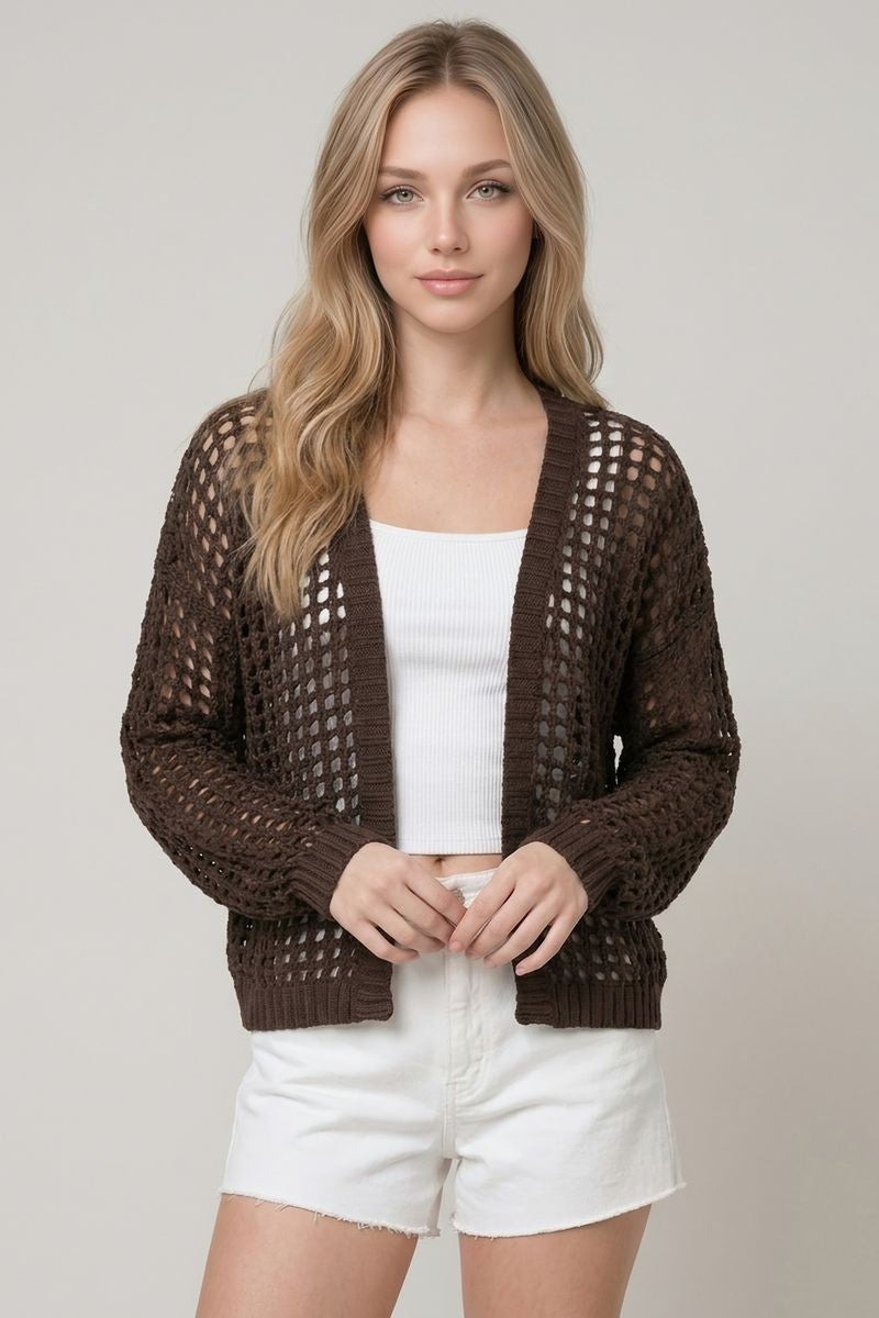 That Should Do It Cardigan in Espresso