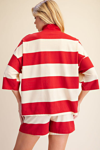Stripe Social Pullover