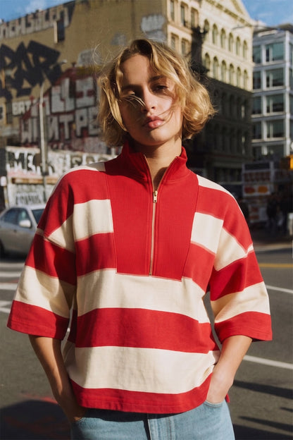 Stripe Social Pullover