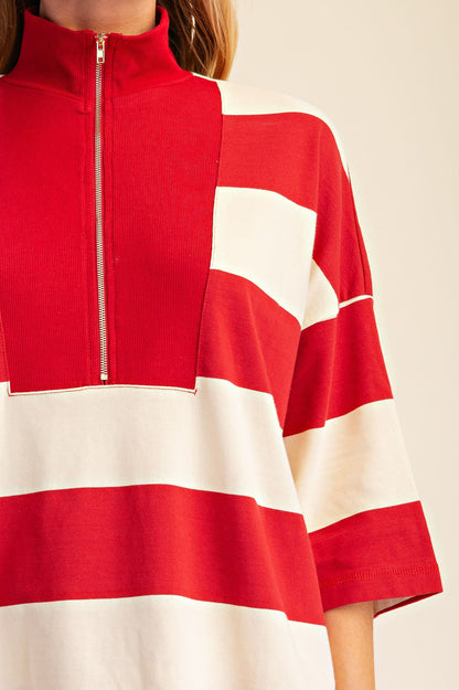 Stripe Social Pullover