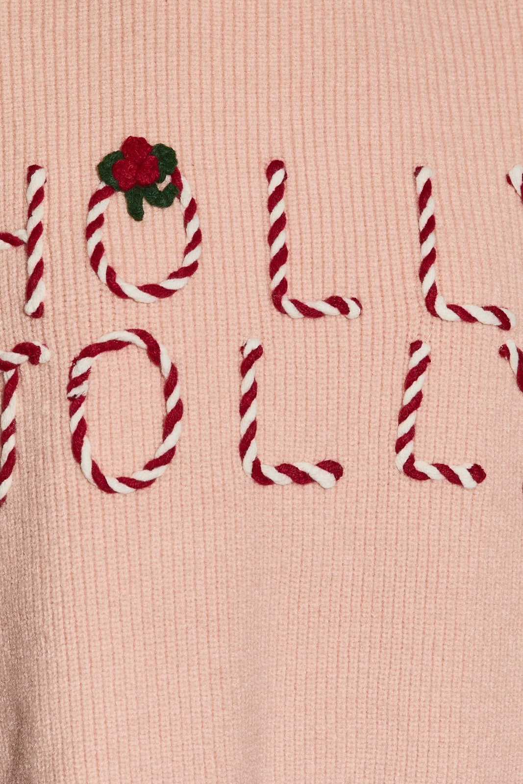 Candy Cane Holly Sweater