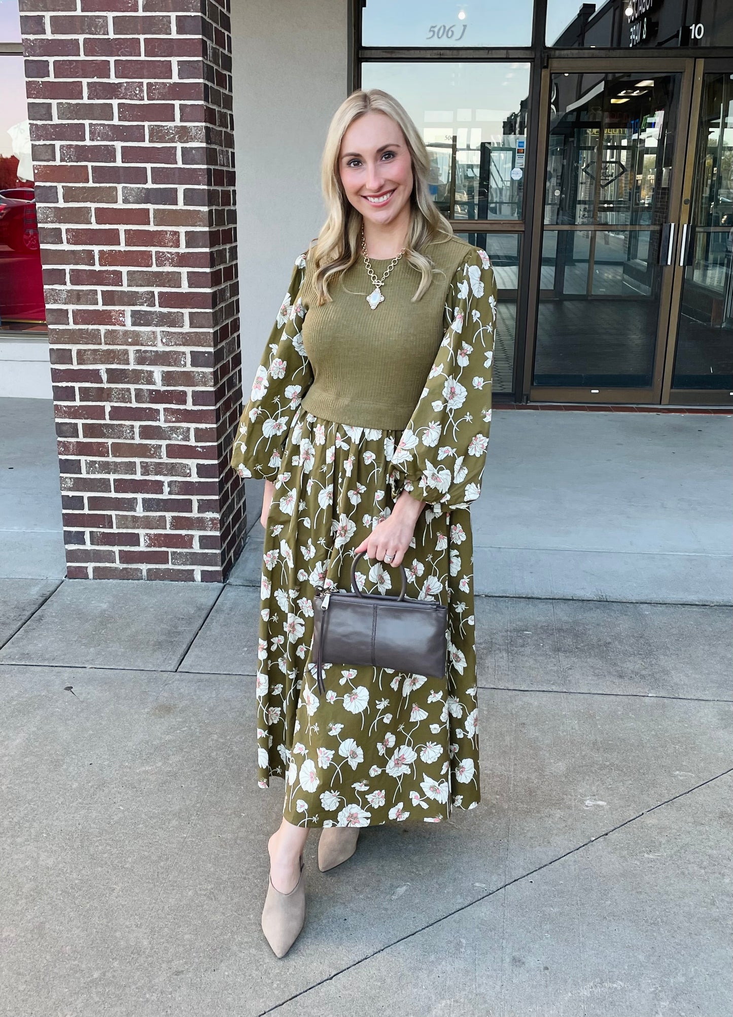 Slow Sundays Olive Dress