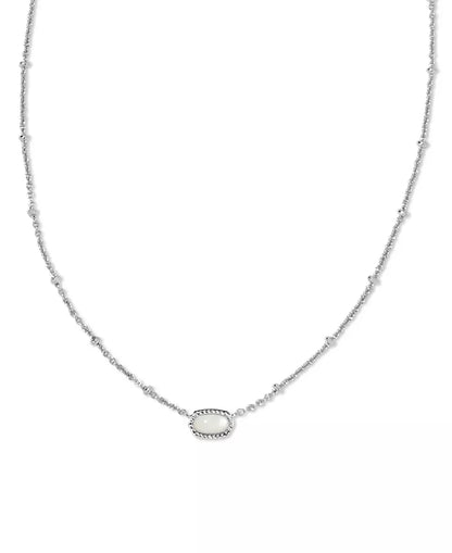 Elisa Gift Set of 2 Necklace in Silver Ivory Mother Of Pearl