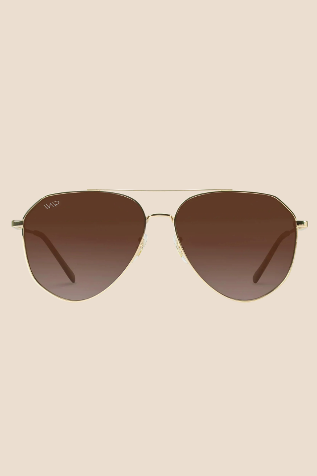 Ramsey Gold Frame/Brown Lens Polarized Sunglasses