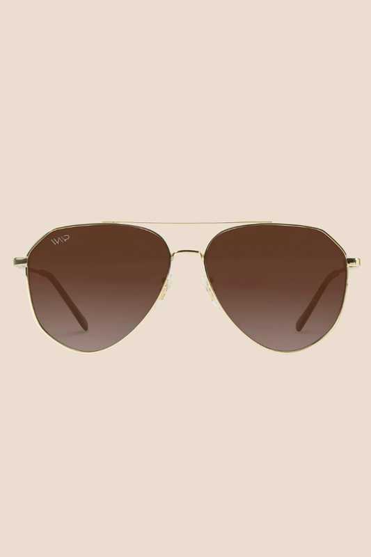 Ramsey Gold Frame/Brown Lens Polarized Sunglasses
