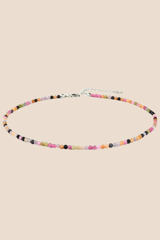 Colorful Dopamine Multi Color Beaded Necklace