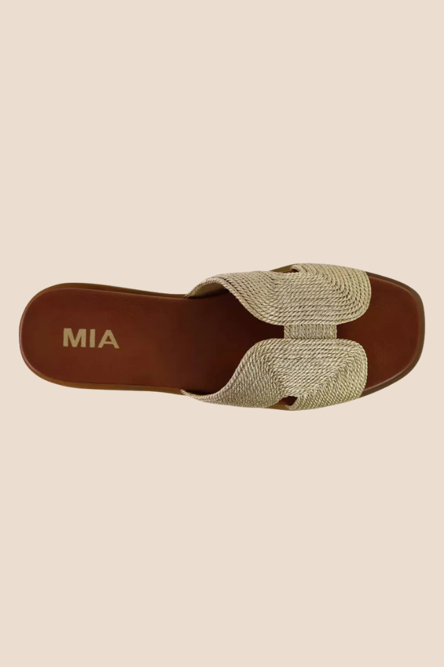 Dia Gold Flat Sandal