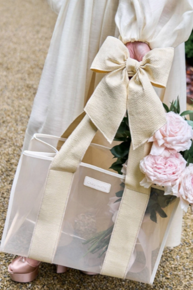 Jelly Rafia Bow Tote Bag