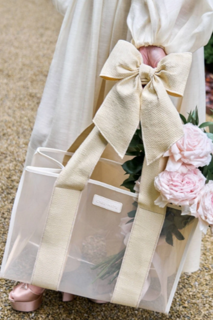 Jelly Rafia Bow Tote Bag