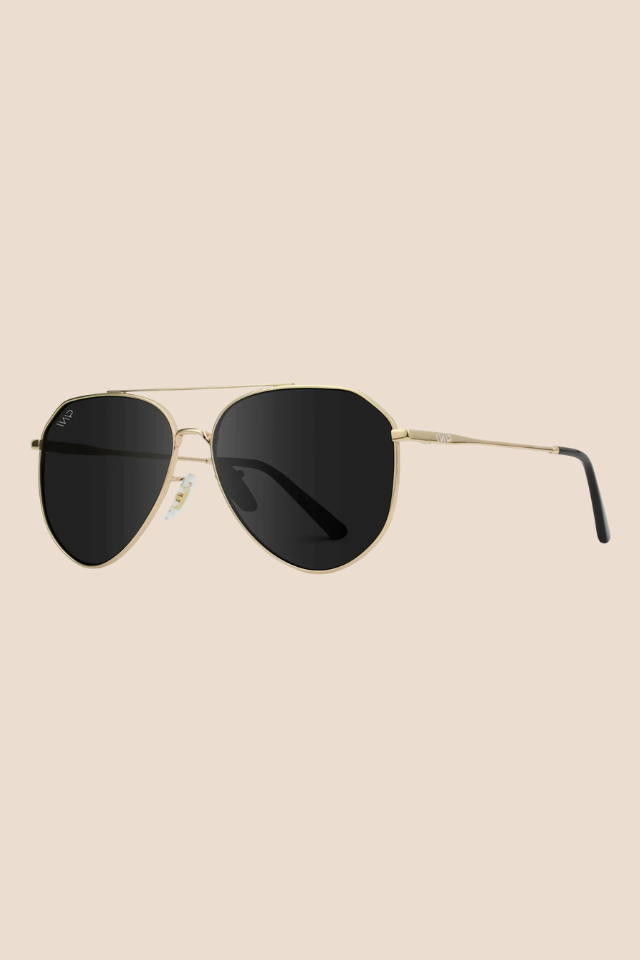 Ramsey Gold Frame / Black Lens Polarized Sunglasses