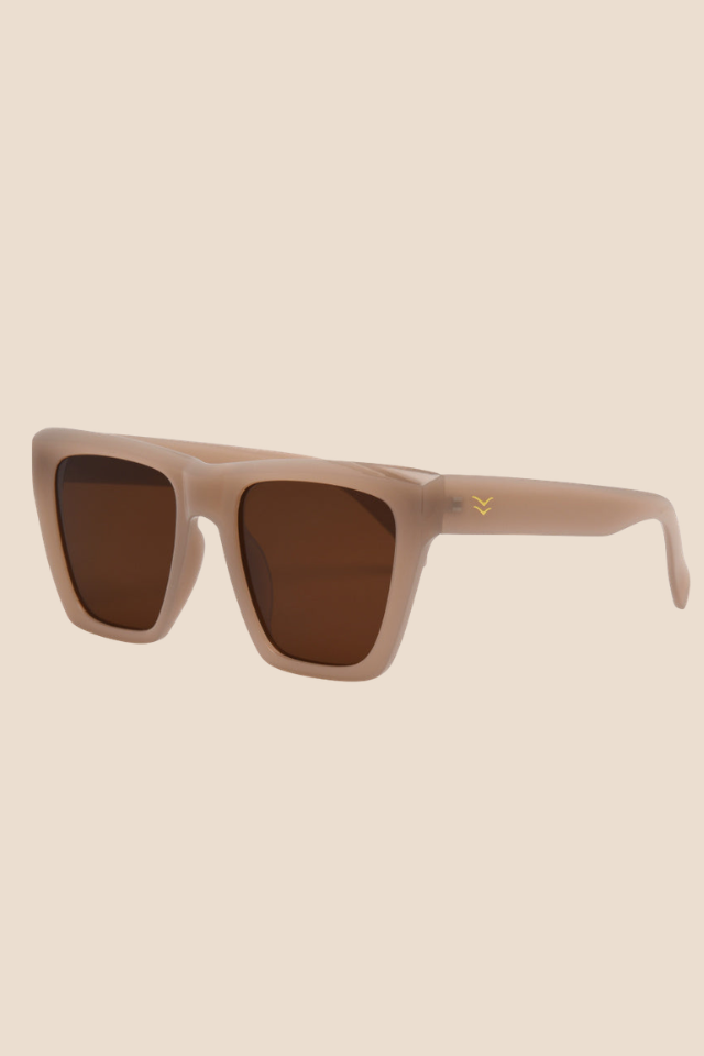 Ava Oatmeal Brown Polarized Sunglasses