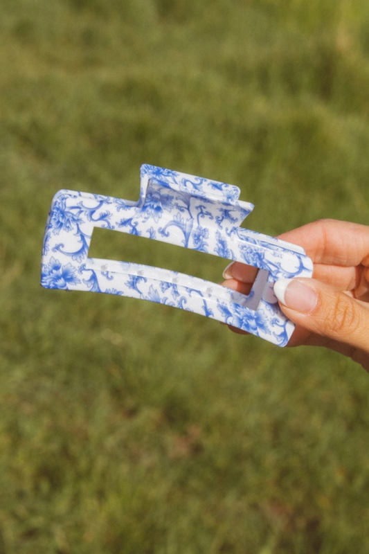 Chinoiserie Blue Hair Clip