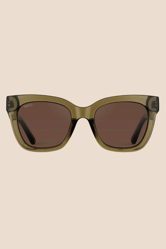 Stormi Khaki Crystal Green / Brown Lens Polarized Sunglasses