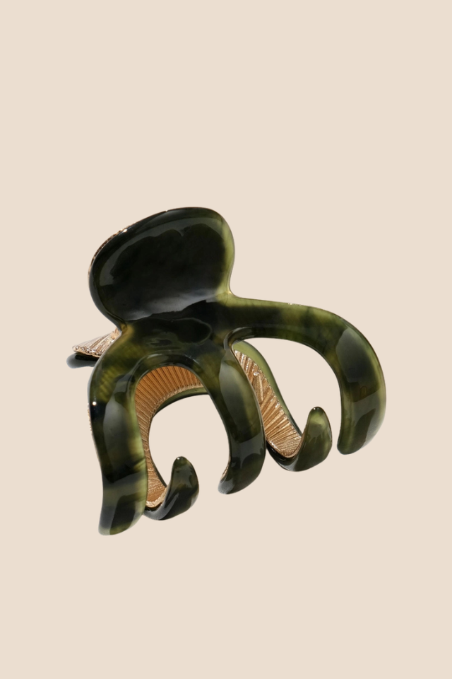 Jade Vintage Metal Hair Clip