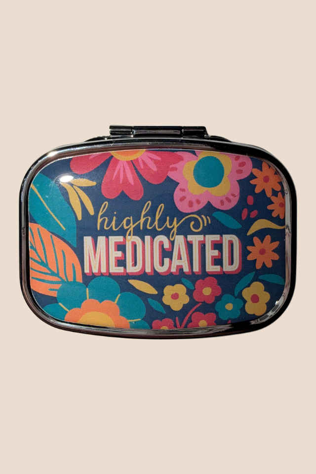 Highly Medicated Small Metal Pill Case