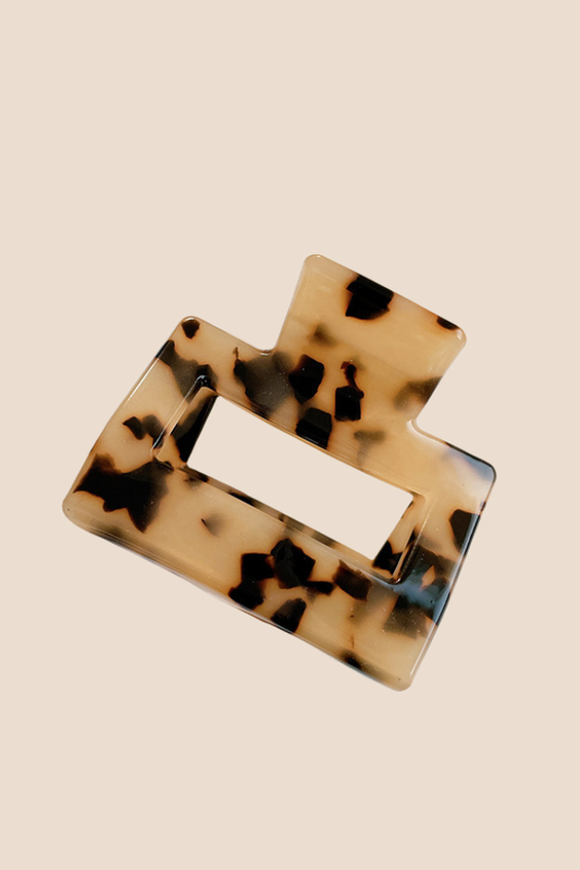 Classic Rectangle Brown Hair Clip