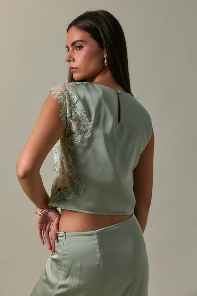 Steal the Show Green Top