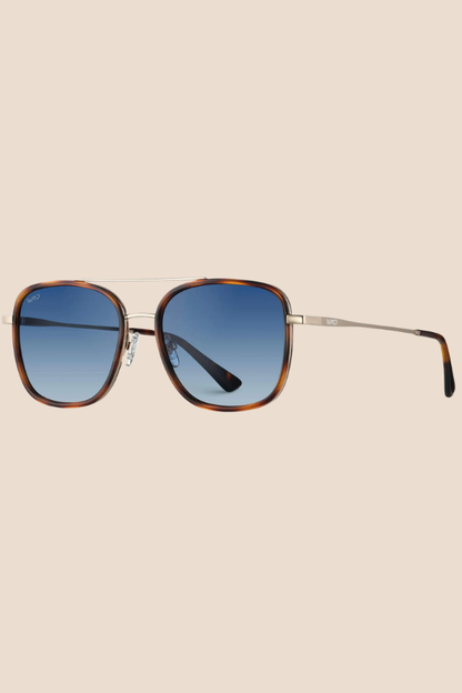 Gia Brown Tortoise / Gradient Blue Lens Polarized Sunglasses