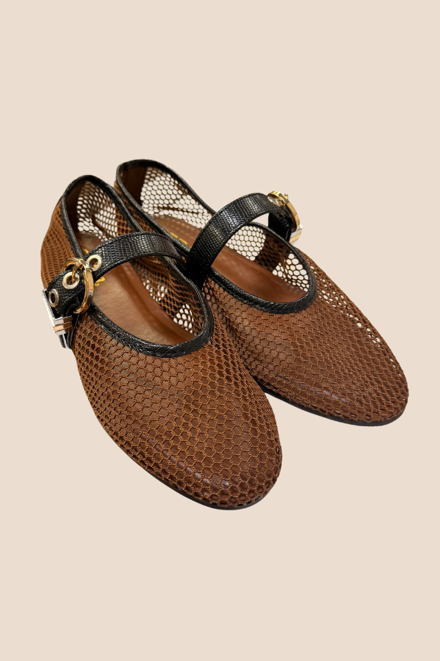 Marker Brown Mesh Flat