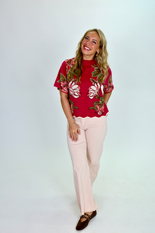 Alice High Rise Ankle Crop Lotus Denim