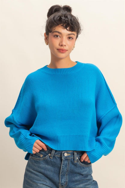 Keep Things Simple Blue Sweater