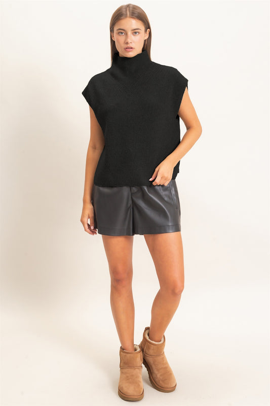 High Profile Black Sweater Top