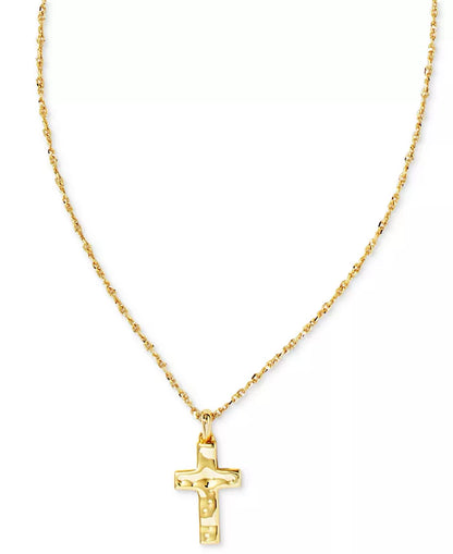 Amelia Cross Necklace Gift Set in Gold White Crystal