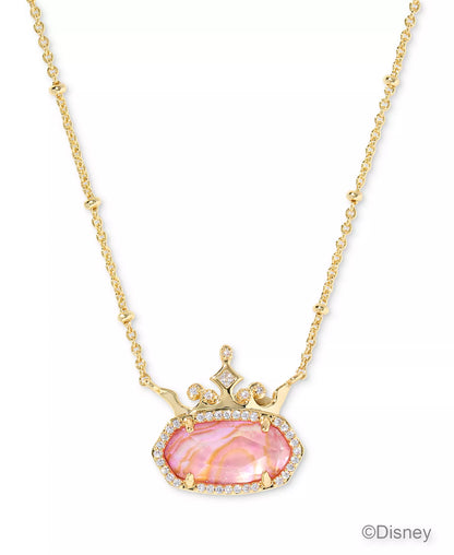 Disney Elisa Princess Pendant Necklace in Light Pink Iridescent Abalone