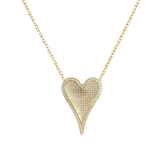 3D Heart Sm Gold Plated Necklace
