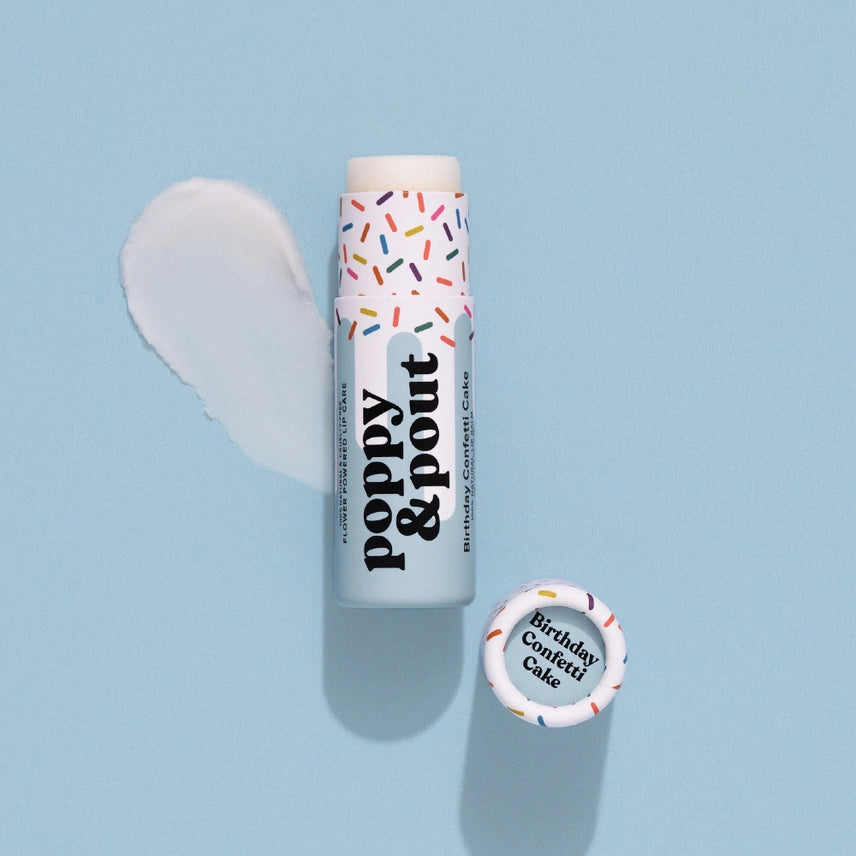 Lip Balm Birthday Confetti Cake Blue