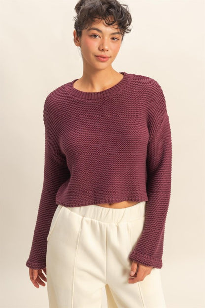 Good Mood Deep Plum  Sweater