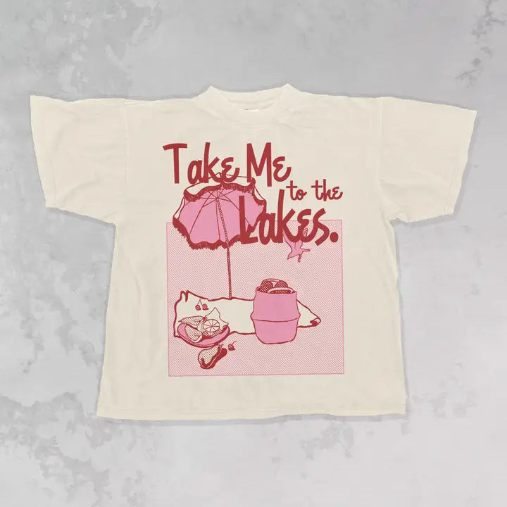 Take Me To the Lakes Oversized Tee