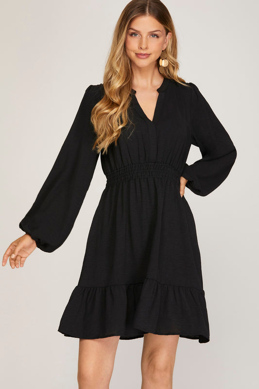 Coming Around Black Dress