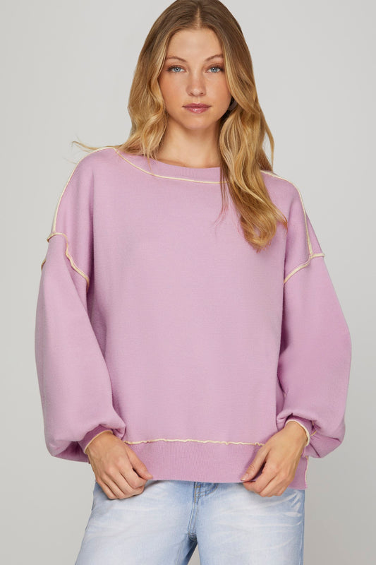 Doing It My Way Lilac Sweater