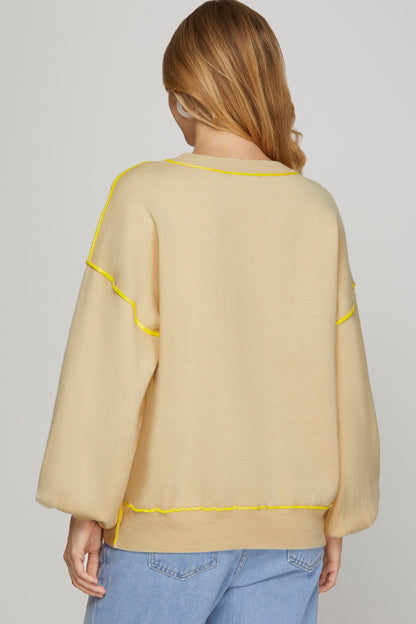 Doing It My Way Cream Sweater