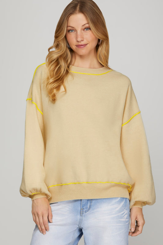 Doing It My Way Cream Sweater